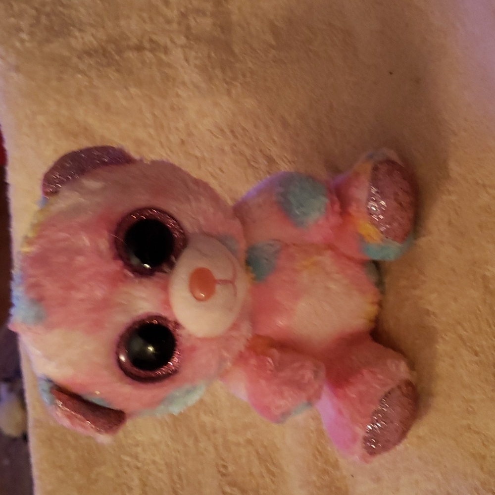TY BEANIE BOO. FRANKY TJE COTTON CANDY COLOUTED BEAR.  6"